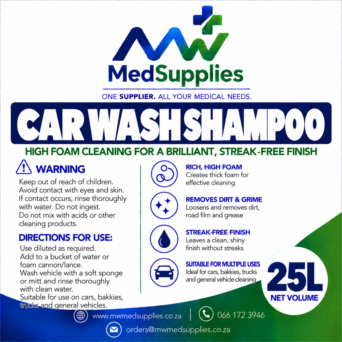 Car Wash Shampoo 25L