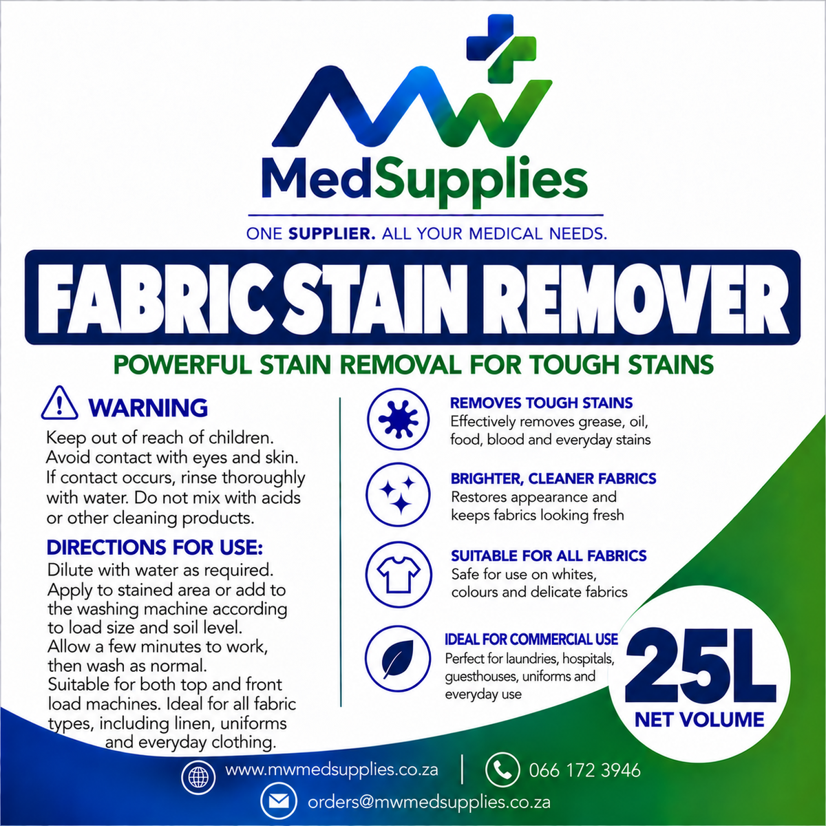 Fabric Stain Remover 25L