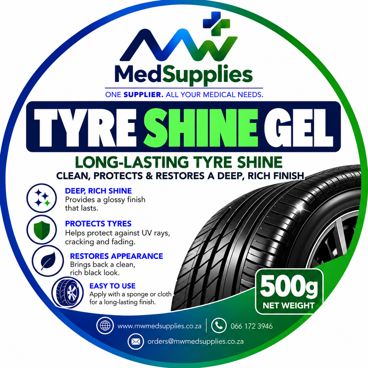 Tyre Shine Gel 500g