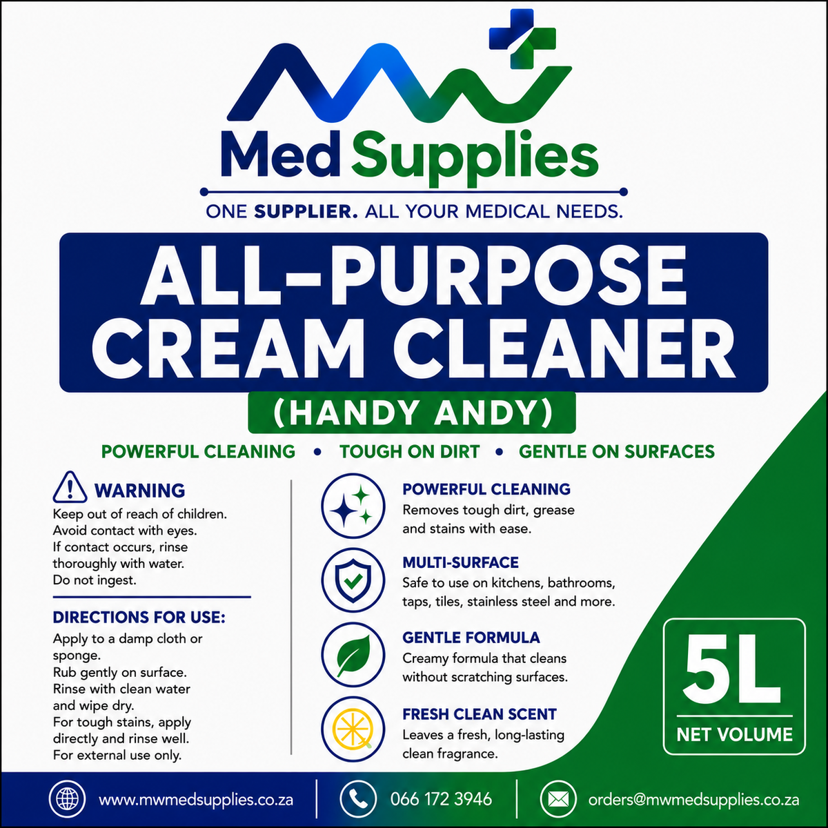 All-Purpose Cream Cleaner 5L (Handy Andy)