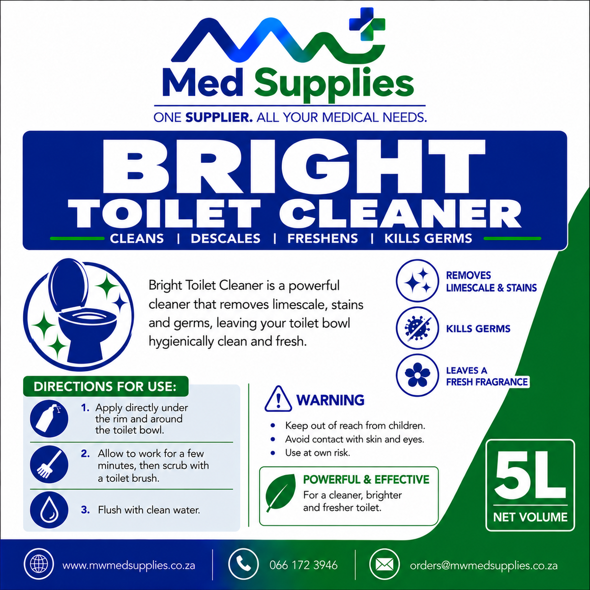 Bright Toilet Cleaner 5L