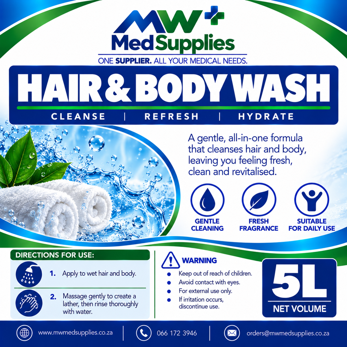 Hair & Body Wash 5L