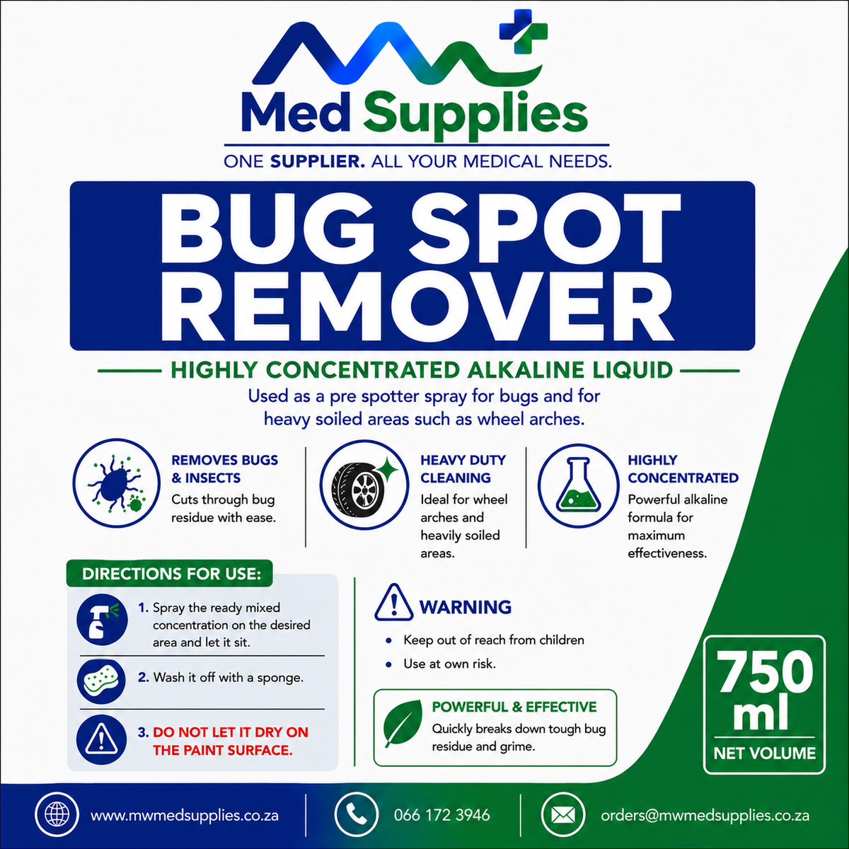 Bug Spot Remover Spray 750ml