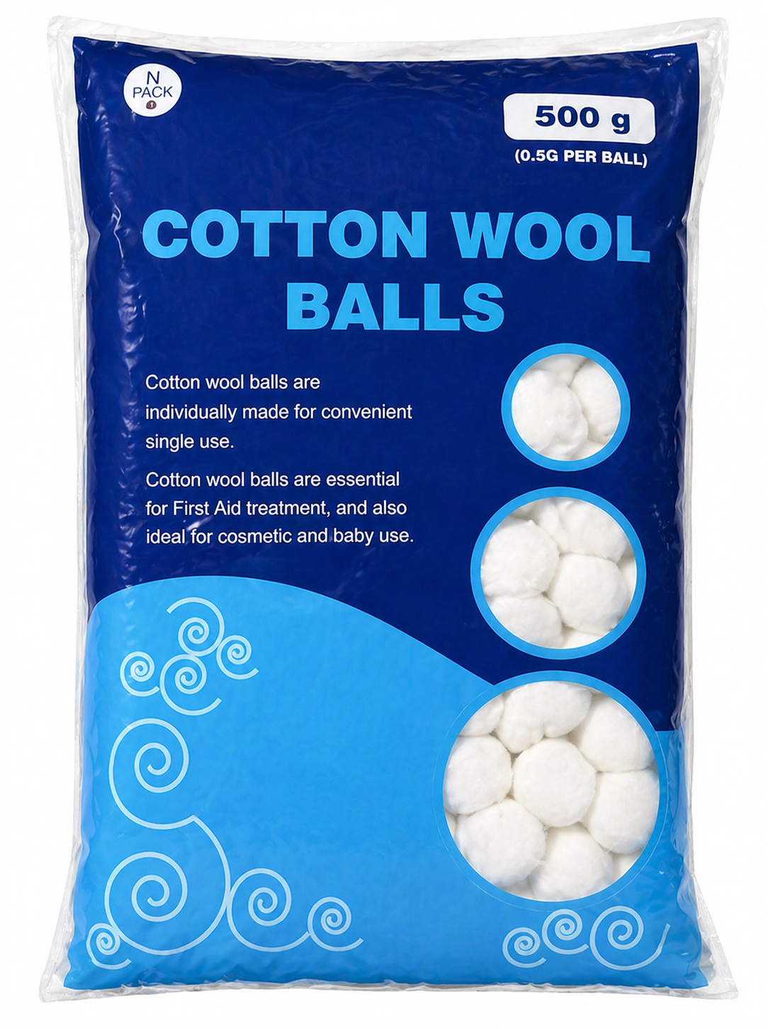 Cotton wool balls Non Sterile 0.5G