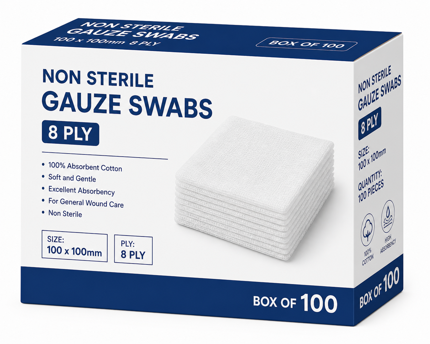 Gauze N/S 100mmx100mm 8Ply