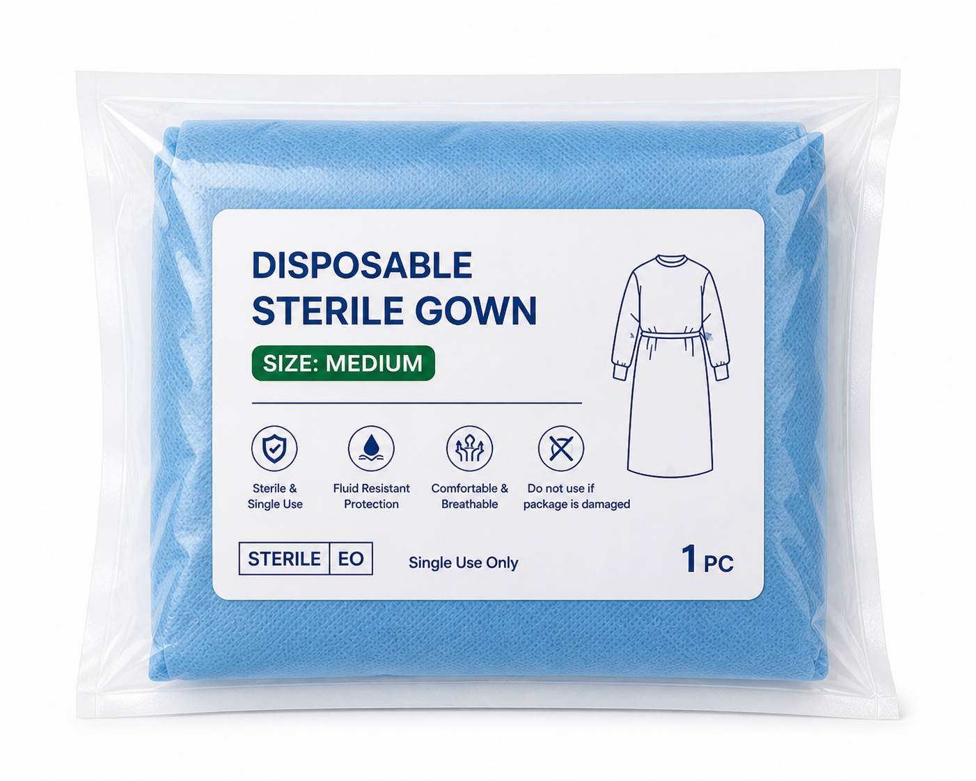 Sterile Gown Medium 1's