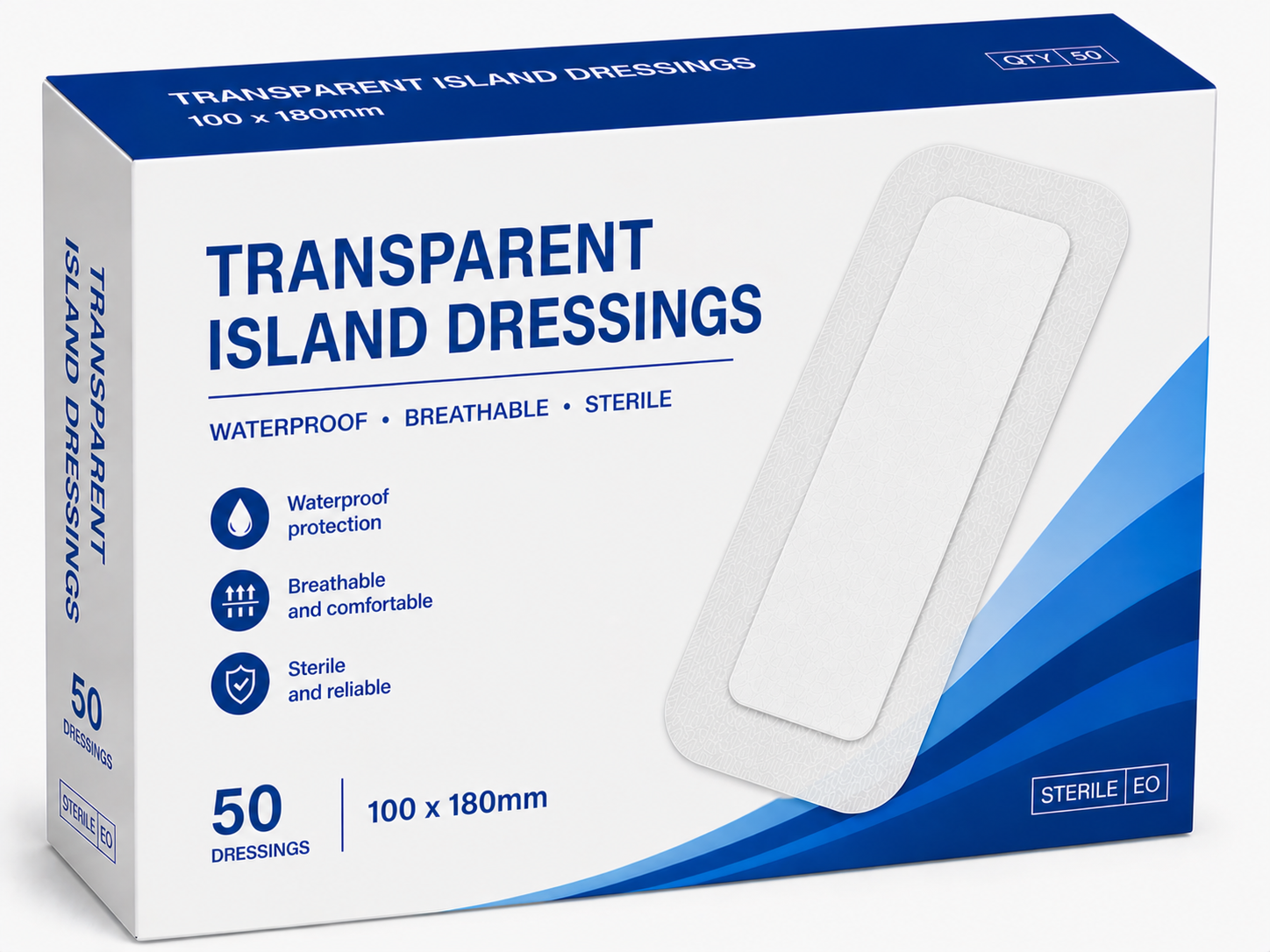 Transparent Island Dressings 100x180mm 50's
