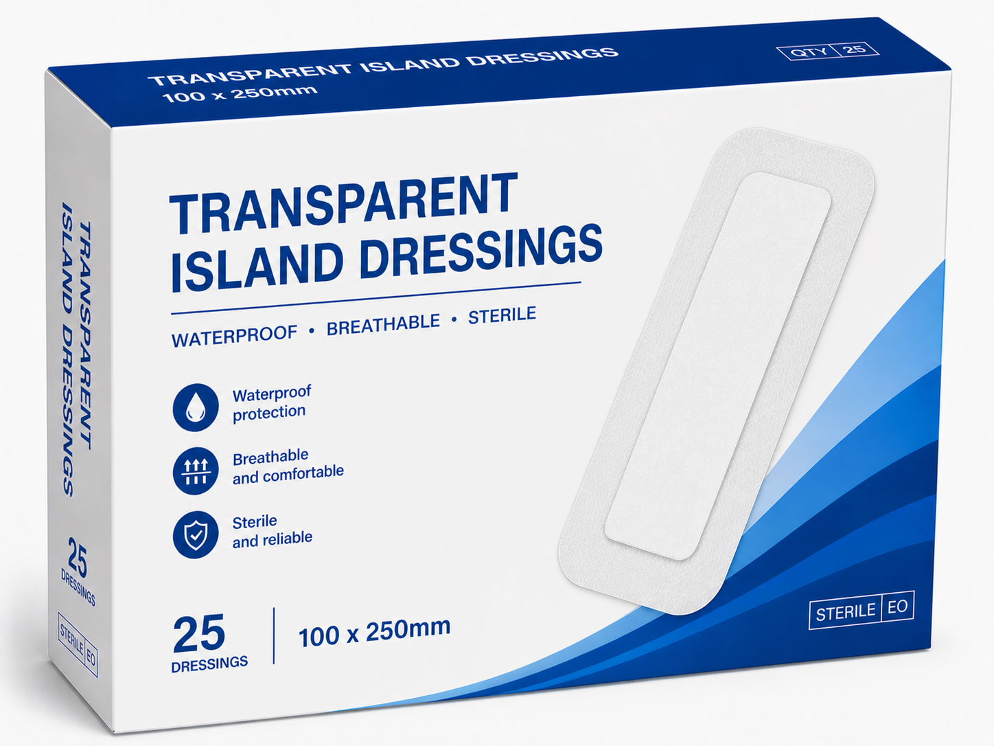 Transparent Island Dressing 100x250mm 25's