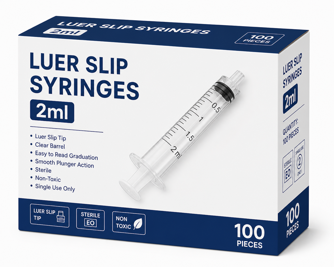 Syringe 2ml Luer Slip