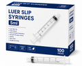 Syringe 5ml Luer Slip 100's