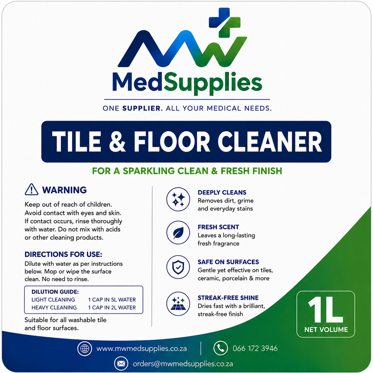 Tile and Floor Wash 1L